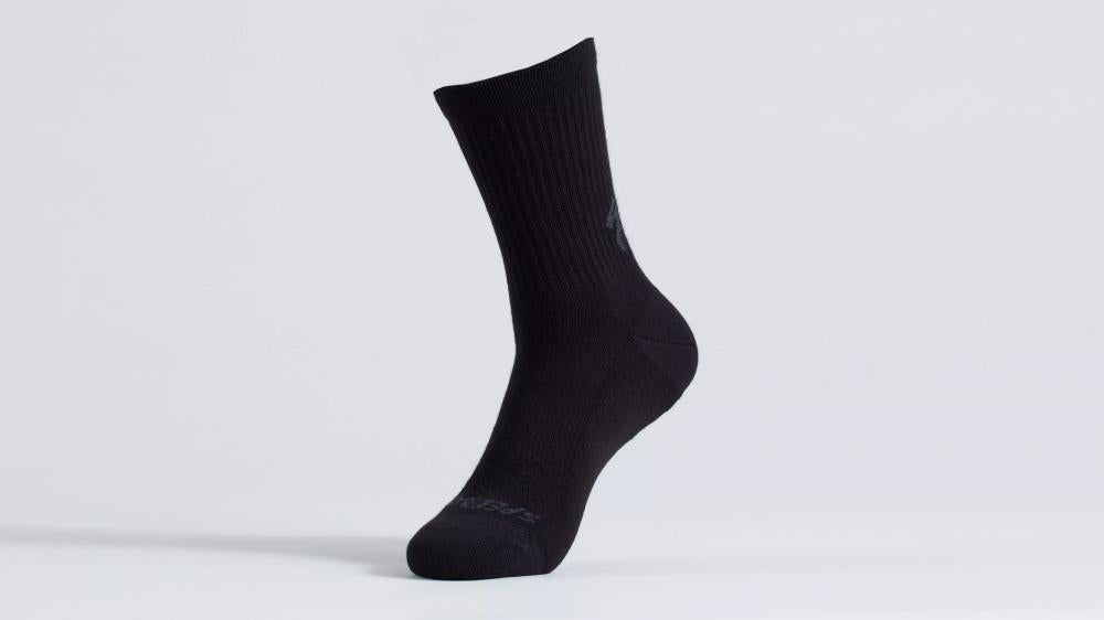 Cotton Tall Socks Schwarz Größe L - Hohe Baumwollsocken für Sport & Freizeit - Bekleidung