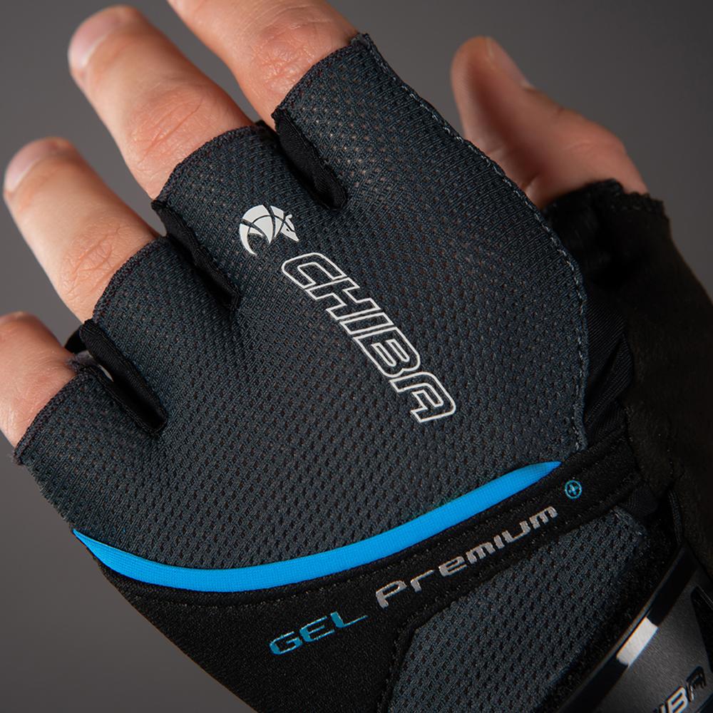CHIBA Gel Premium - Radhandschuhe XL dunkelgrau mit Poron-Gelpolsterung
