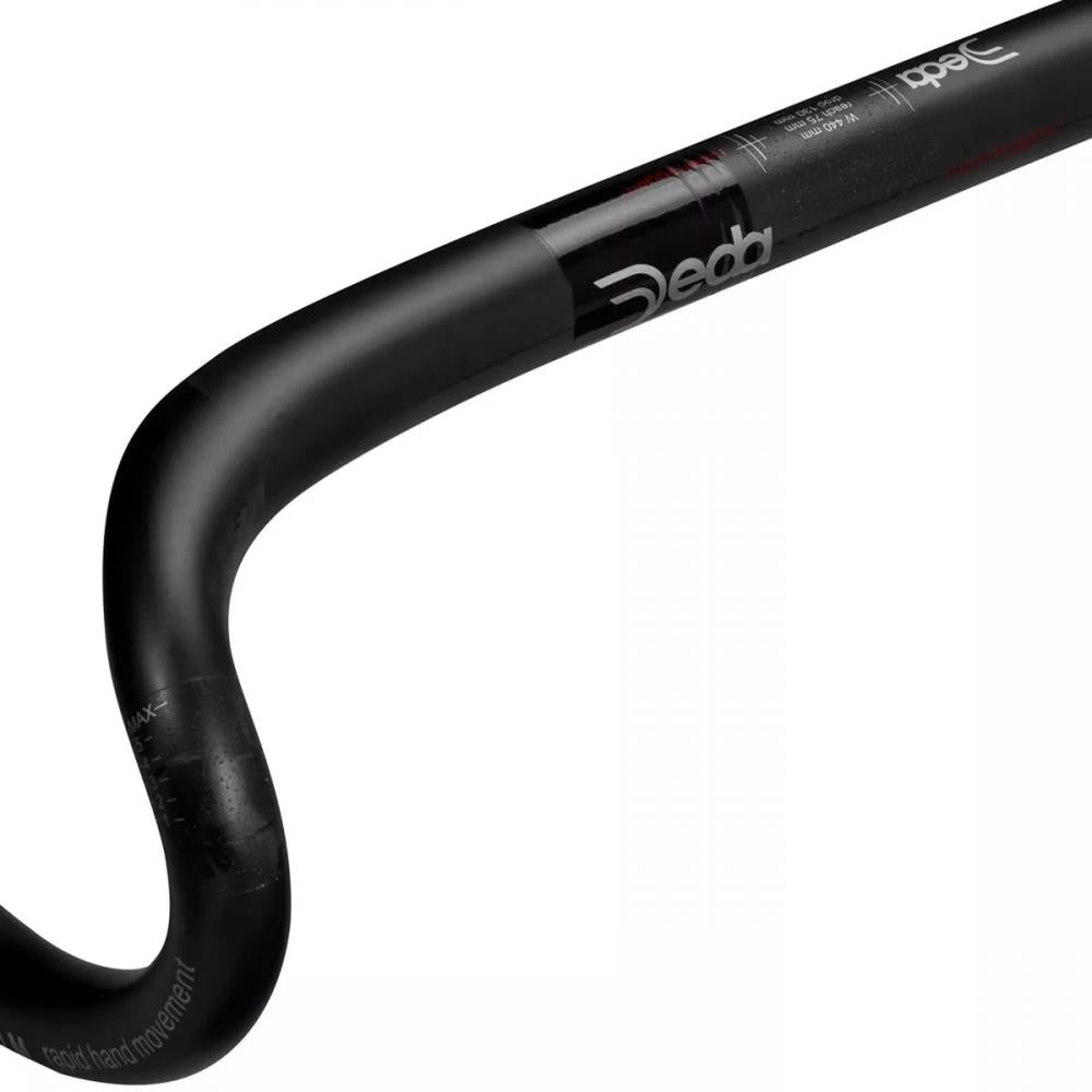 Deda Elementi Lenker Superleggera Carbon 46 Zentimeter - Rennradlenker aus HR40 Carbon, RHM Form, 31,7 Millimeter Klemmung, Reach 75 Millimeter, Drop 130 Millimeter