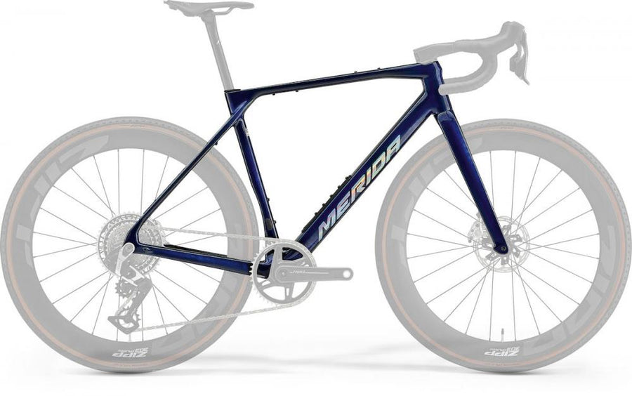 Merida Rahmenkit MISSION 10K transparent blue M blau - leichter Carbon-Rennradrahmen