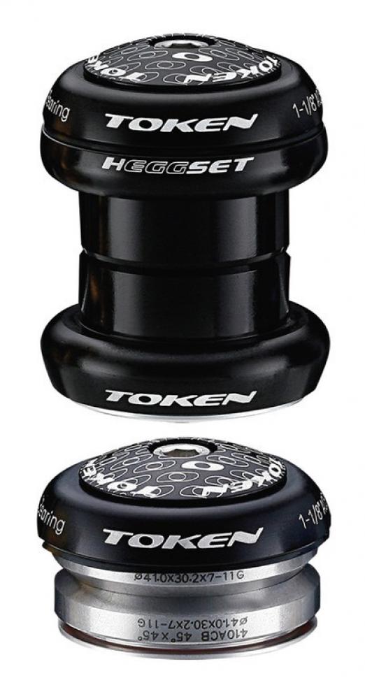 TOKEN Steuersatz hEGGset AHead 2in1 1 1/8" schwarz (34/41mm)
