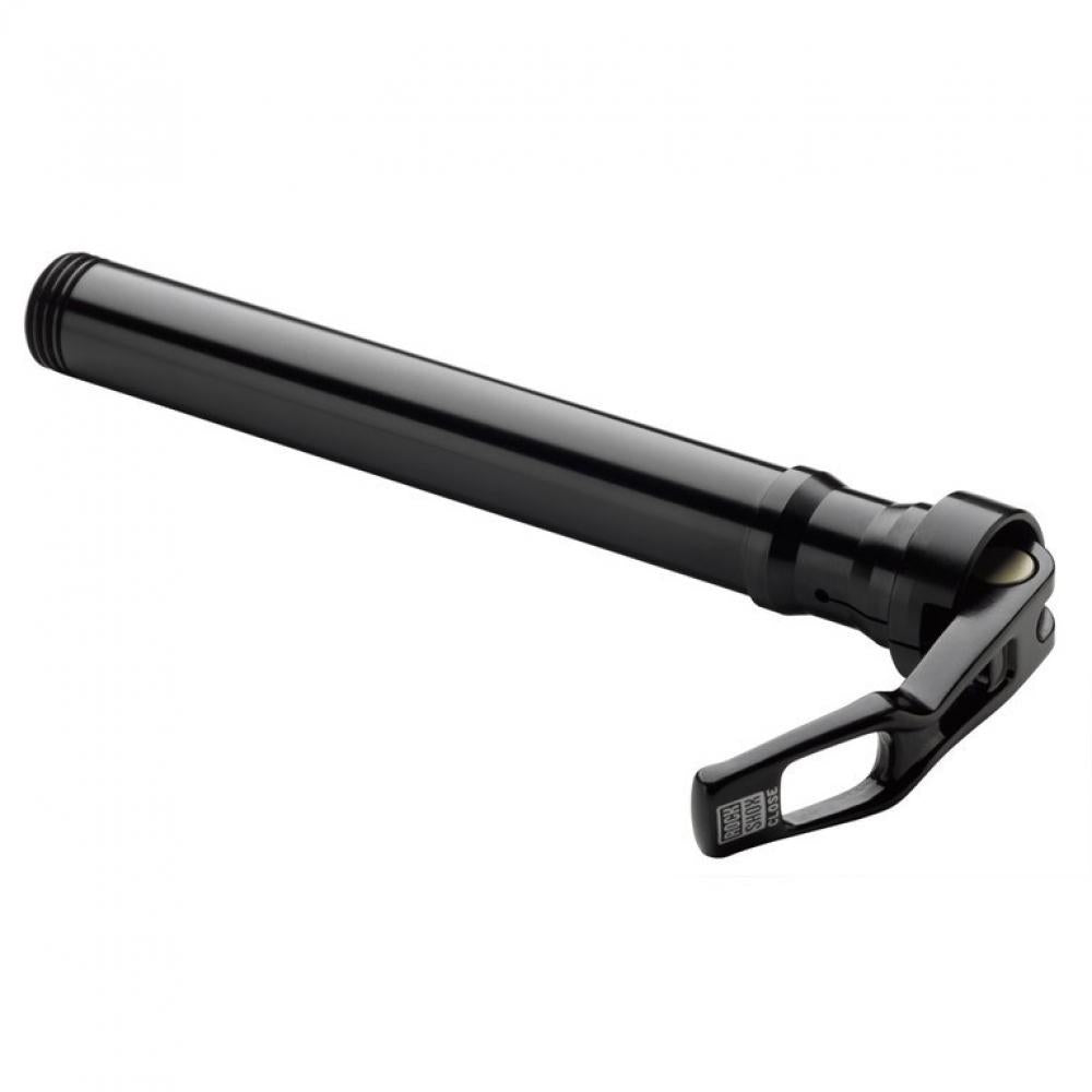Schwarze RockShox Maxle Lite Steckachse 15x110 mm. Leichte, steife Verbindung für Fahrradgabeln.