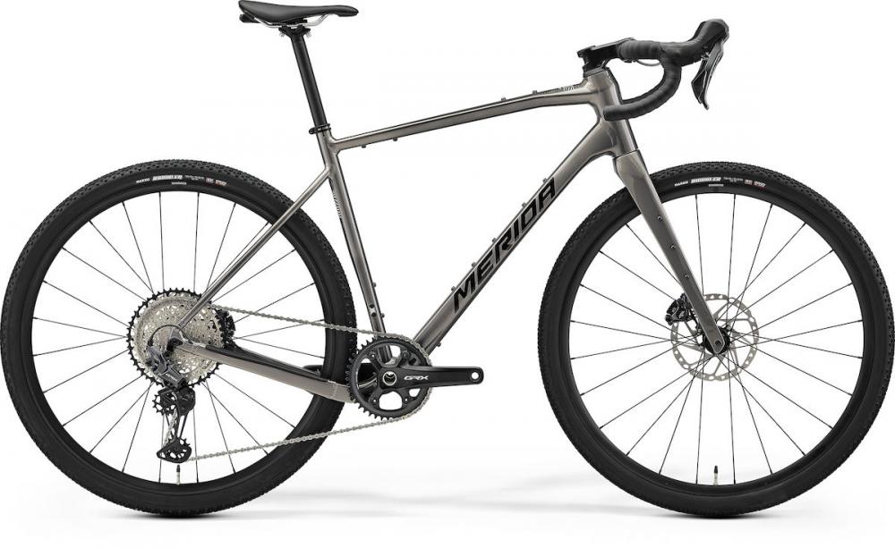 MERIDA SILEX 700 Gravelbike warm slate grey-black Größe XS grau Carbonrahmen Shimano GRX 12-fach 10,6 kg