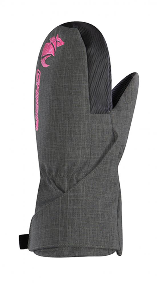 CHIBA Kids Basic Mitten - Kinder Radhandschuhe, wasserdicht, winddicht, atmungsaktiv, dunkelgrau, Gr. II