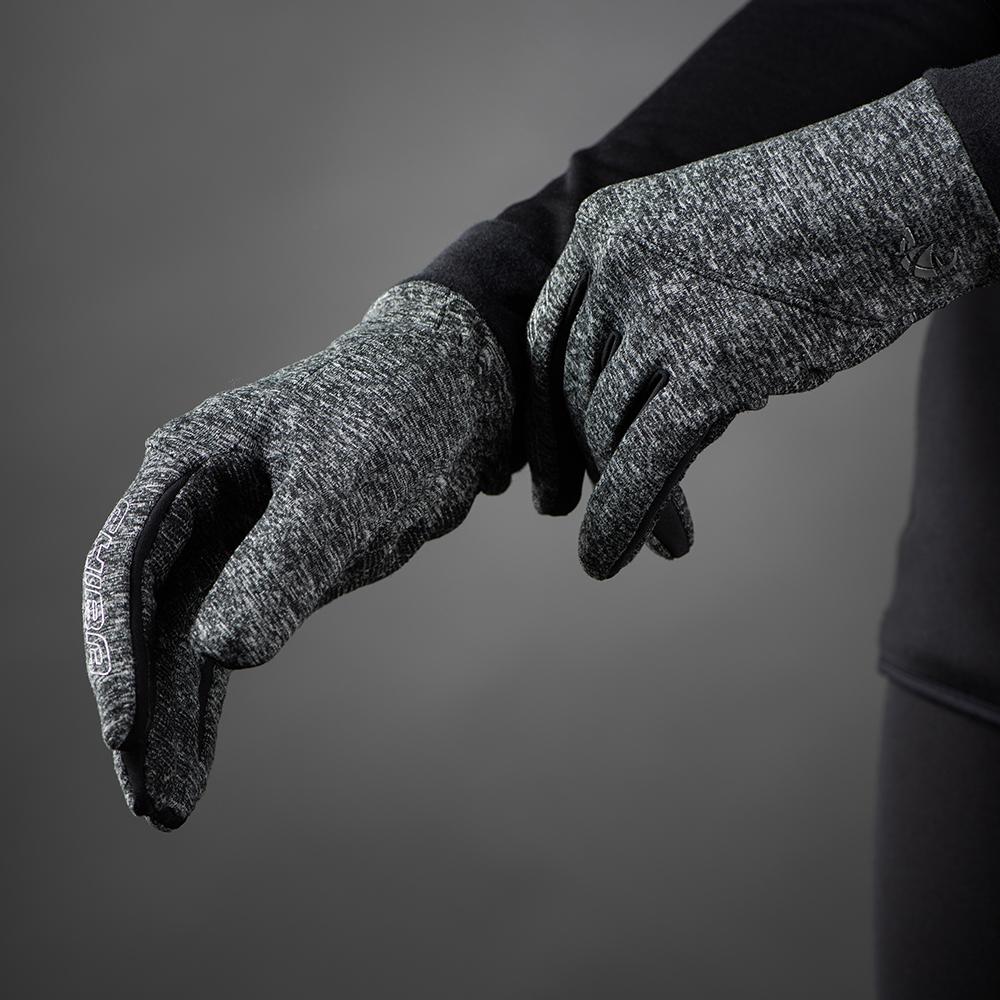 CHIBA Allround Light - Radhandschuhe hellgrau XL, Polartec-Fleece, Touchfunktion