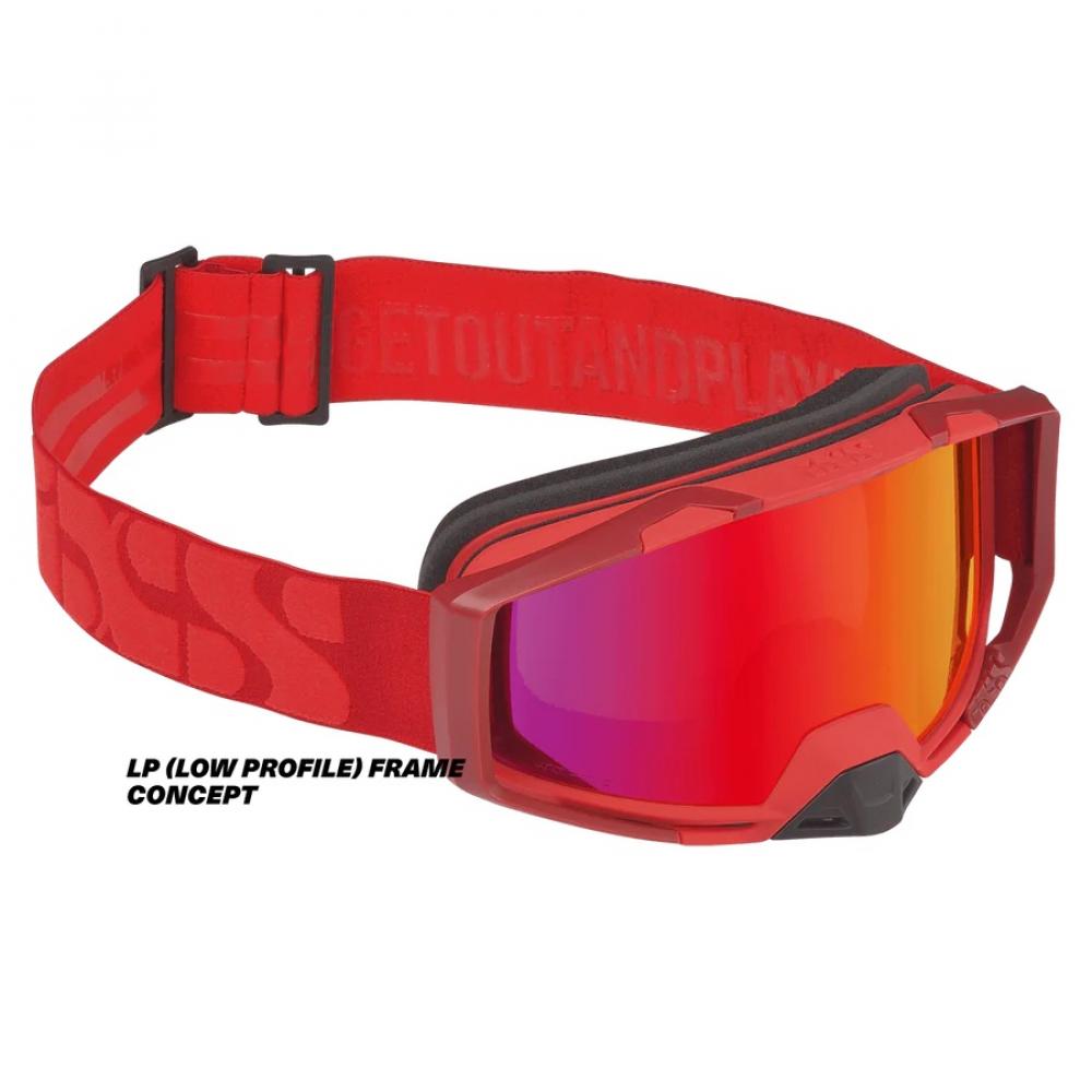 IXS Sports Division iXS Trigger Goggle Mirror (Low Profile) LP Racing Red - maximales Sichtfeld & Komfort