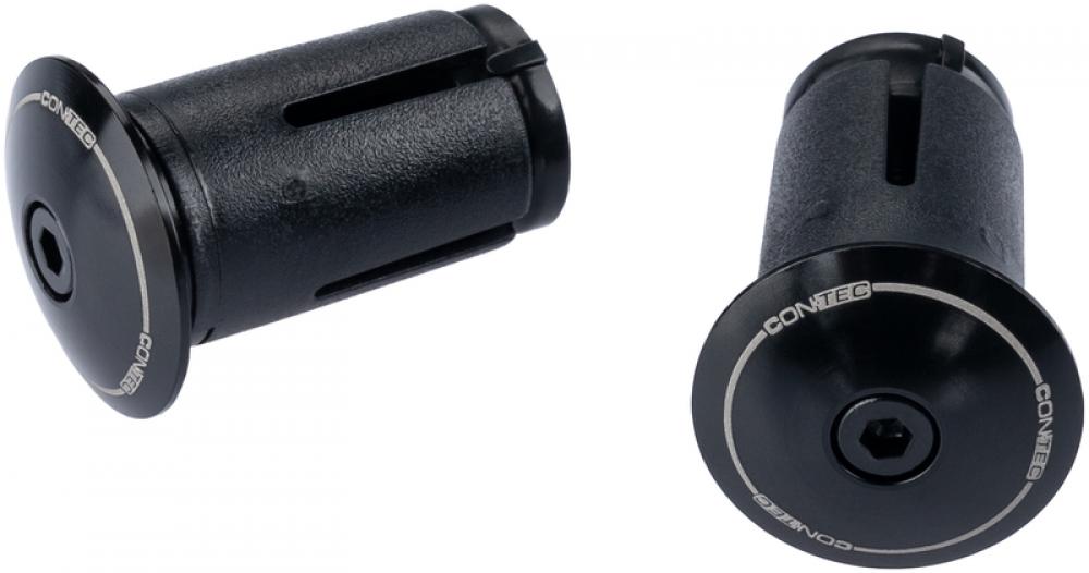 CONTEC Lenkerstopfen "Duo.Plug Pro"nSB-verpackt, Aluminium und ABSnHochwertige Lenkerendstopfen aus Aluminium und ABS-Kunststoff mit sicherer Schraubklemmung für besonders guten Halt von Stopfen und Lenkerband im Lenkerende, gelasertes CONTEC Logo, 28 g p