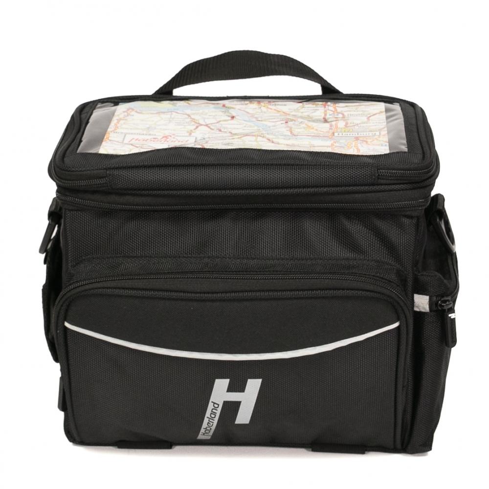 Haberland Lenkertasche 10l Max Plus schwarz - vielseitige Lenkertasche mit KLICKfix