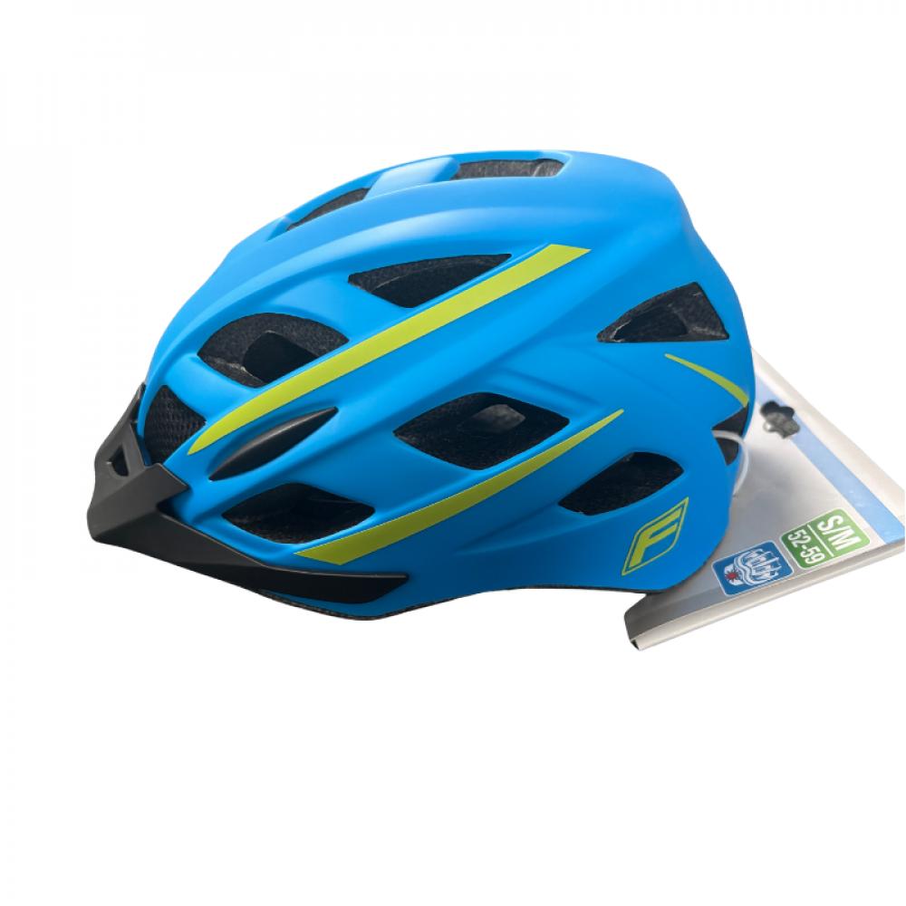 Retoure: FISCHER Urban Fahrradhelm S/M 5259 cm Blau/Schwarz mit Visor & LED-Beleuchtung