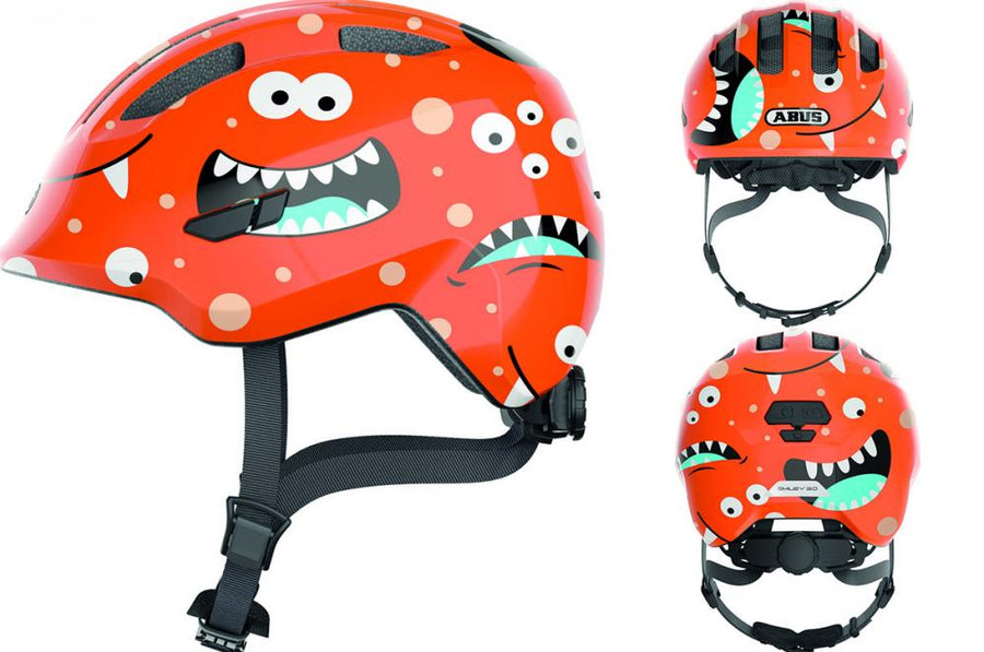 Abus Kinderhelm Smiley 3.0 orange monster S 45 bis 50cm