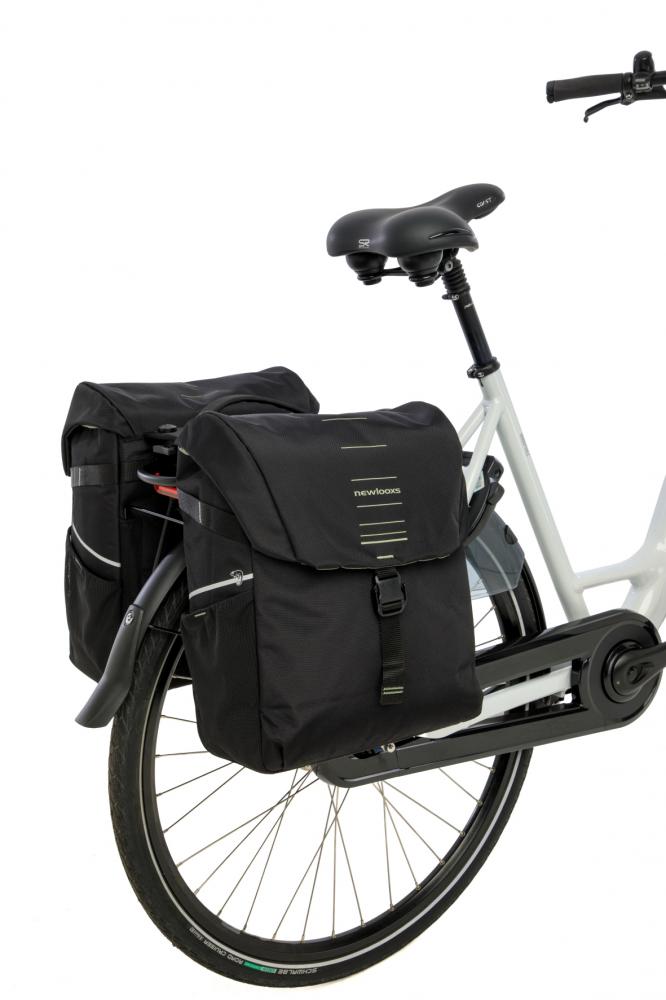 New Looxs Doppelpacktasche Vigo Double MIK 2.0 2 x 17,5L Black - geräumige Fahrradtasche