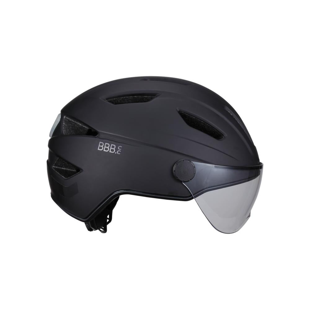 BBB Cycling Helm Move Faceshield M Matt Schwarz - sicherer Speed-Pedelec- & E-Bike-Schutz