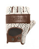 CHIBA Pure Nature - Radhandschuhe XS beige/braun, Retro, Naturmaterial, gepolstert