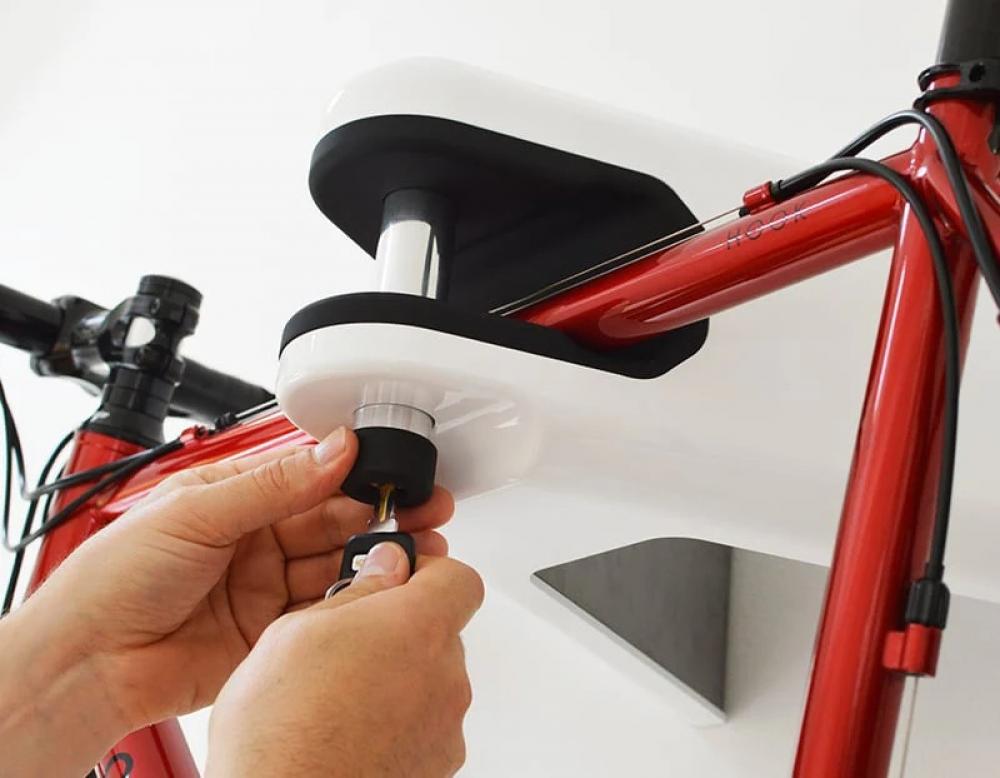 Hiplok AIRLOK Fahrrad Wandhalterung Sicherheitshalter schwarz - gehärteter Stahlrahmen - integrierter 30 Millimeter Sperrbolzen - Sold Secure Diamond - Wandmontage Innen und Außen