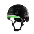 AFFENZAHN Helm Panther Schwarz Größe M 50-56cm Kopfumfang mit Sicherheits-Rücklicht