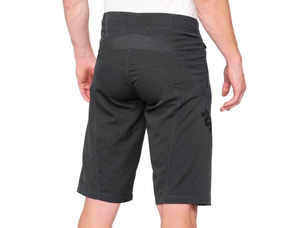 100% Airmatic Shorts 34" charcoal - komfortable All-Mountain Bike Shorts