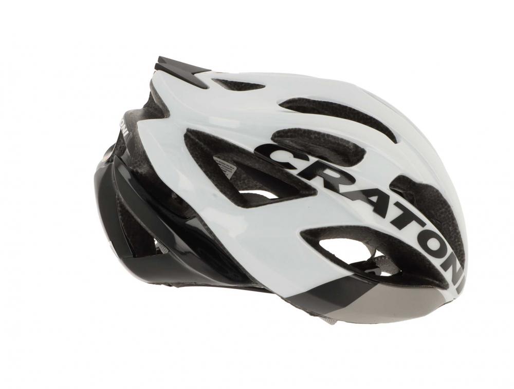 Cratoni Helm C-Bolt Road weiß schwarz glanz L/XL 59 bis 62cm