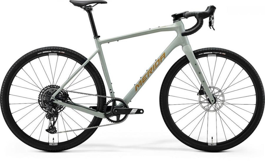 Merida SILEX 500 Gravelbike - Größe L - silk moss grey-river clay - Aluminiumrahmen - Carbon-Gabel - SRAM Apex 1x12