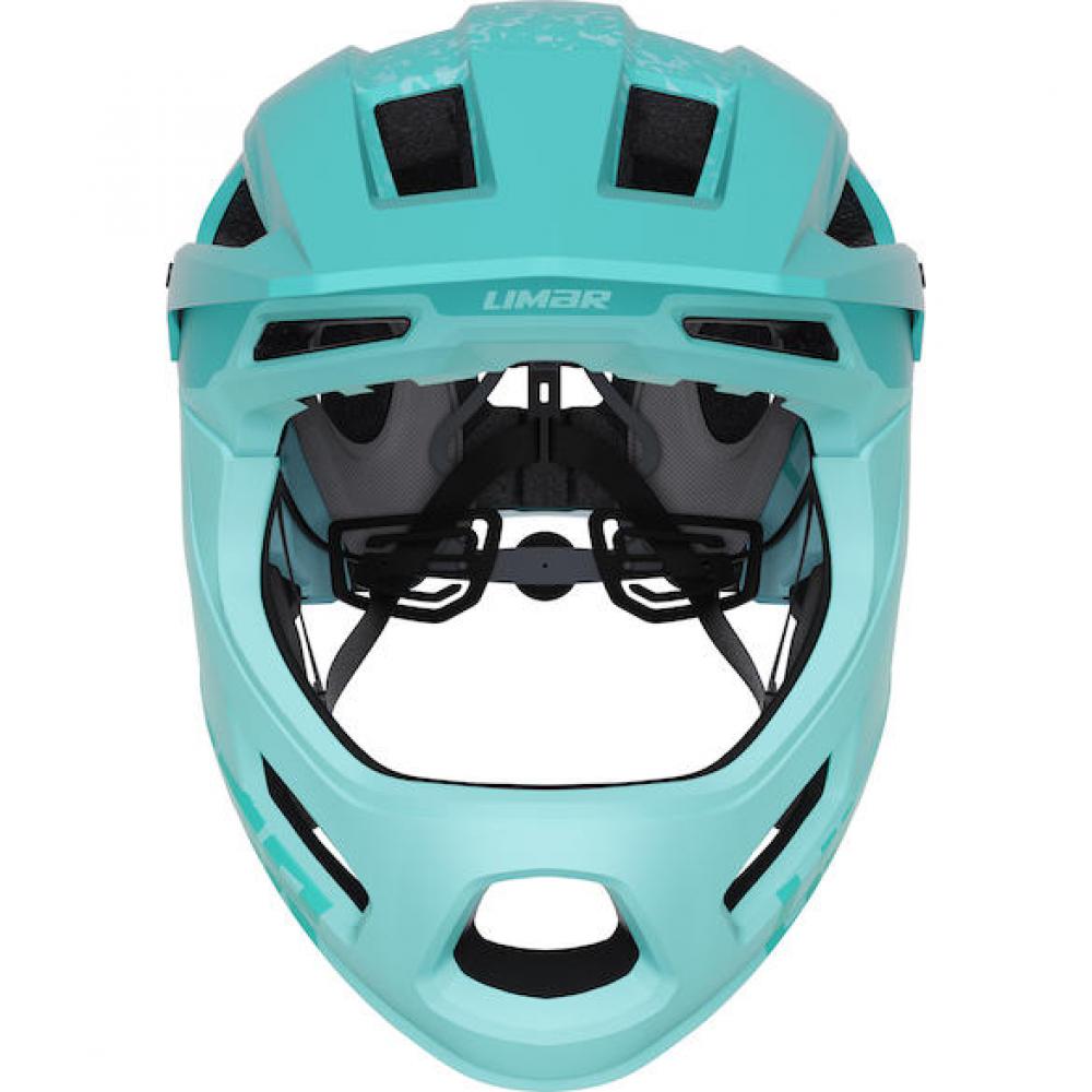 Limar Livigno + Mips Matt Deep L Minzgrün - leichter Fullface-Helm mit maximalem Schutz