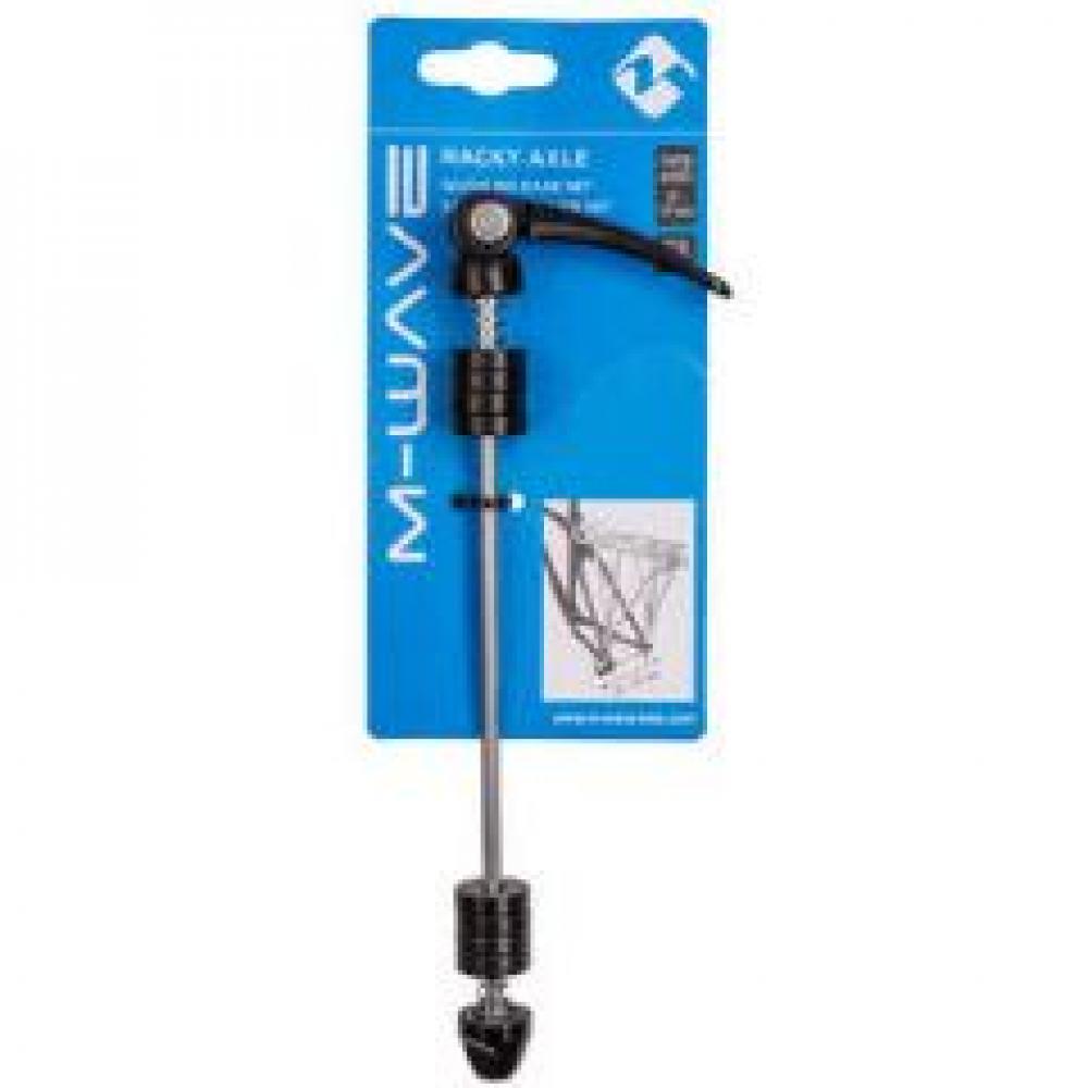 M-WAVE Racky Axle Schnellspanner stabile Befestigung für Gepäckträger am Fahrrad