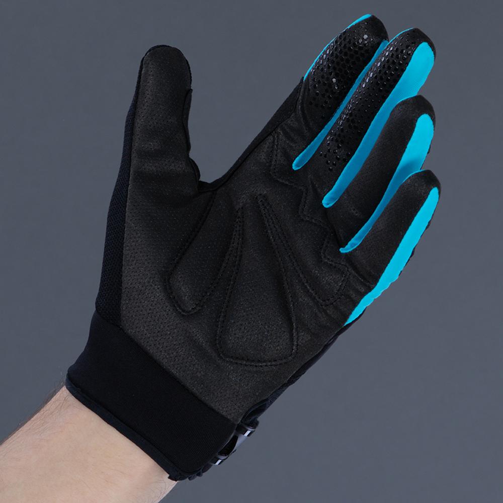 CHIBA Blade - Radhandschuhe kurz, schwarz/türkis, S, atmungsaktiv, Touchfinger