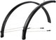 CONTEC Radschutzgarnitur "Splash Protect"nKunststoff, ohne KontaktierungnSB-verpackt, mit Single Clip Befestigung und 3,4mm schwarz gepulverten Stahlstreben, Vorderrad mit Mini Clip XL Sicherheitssystem, 28" - 58mm breit, schwarz glänzend
