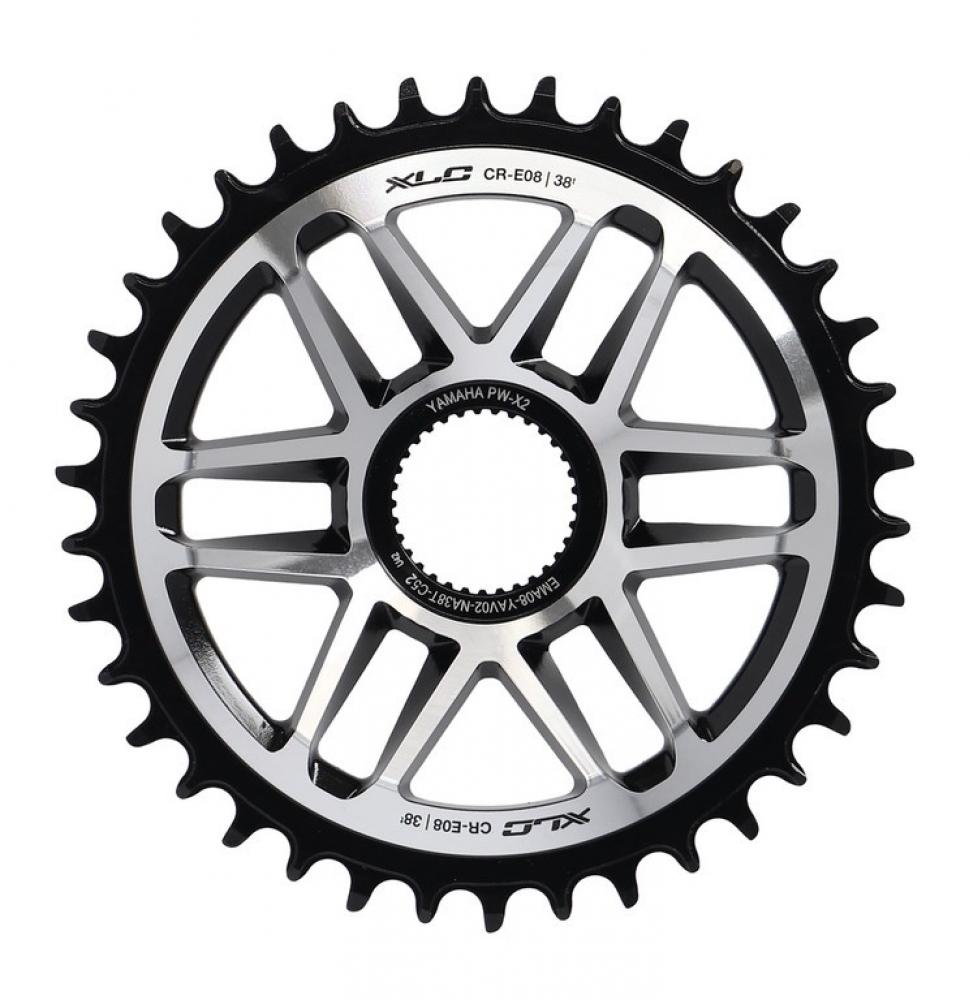 XLC CR-E08 E-Bike Kettenblatt Yamaha PW-X2 Direct Mount 38 Zähne - CNC Aluminium, 52 mm Kettenlinie, bis 12-fach