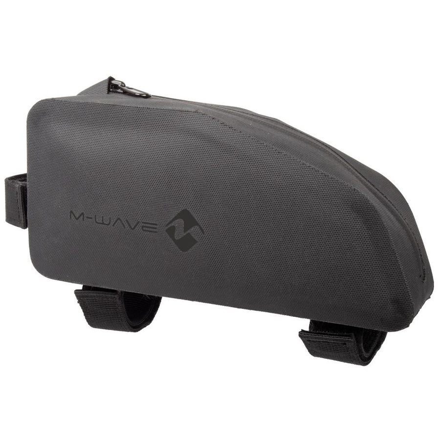 M-WAVE Rough Ride II Top Oberrohrtasche 0,75 Liter - wasserdicht, reflektierend, Klettbefestigung, 210x60x100mm