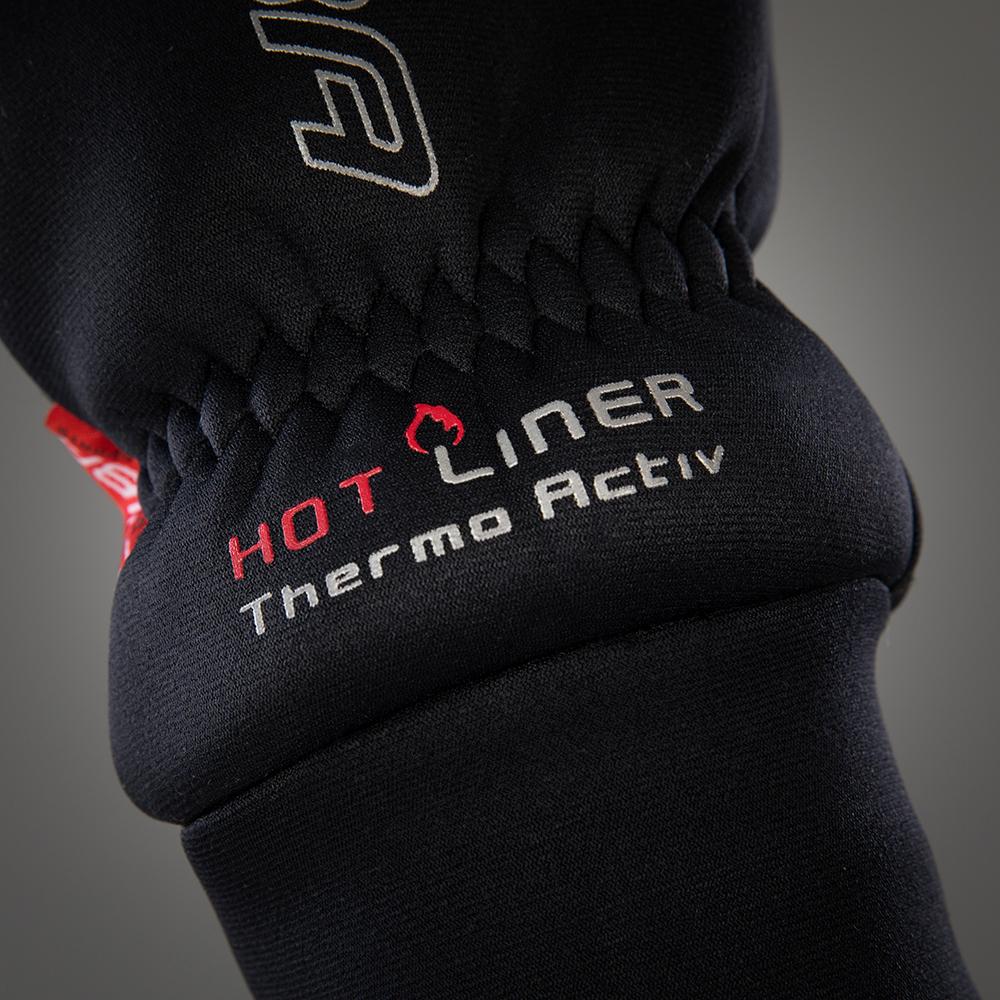 CHIBA Thermo Aktiv - Winter-Radhandschuhe schwarz, winddicht, Touchfinger, Größe L