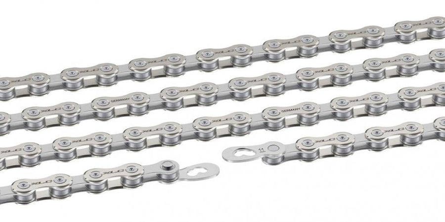 XLC 11-fach Fahrradkette CC-C04 in Silber mit 136 Gliedern und Kettenschloss