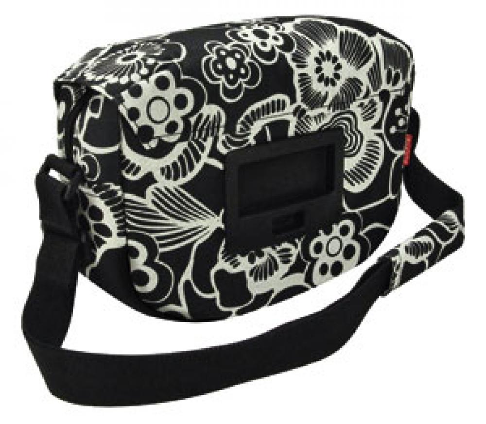 Asista RIXEN & KAUL Lenkertasche Reisenthel Funbag mit KLICKfix Lenkeradapter Universal Volumen 4l Farbe fleur schwarz