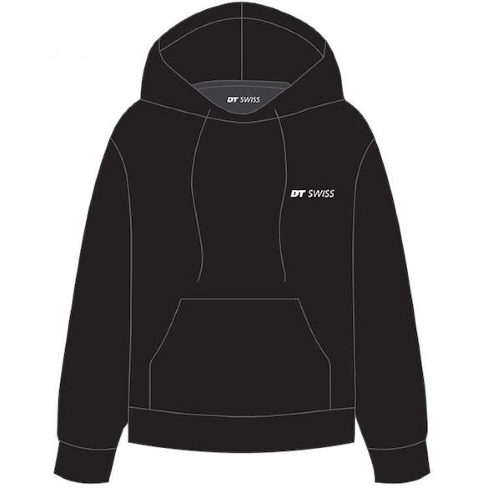 DT Swiss Hoodie Classic schwarz XL Schwarz - bequemer Kapuzenpullover für Alltag und Bike-Fans