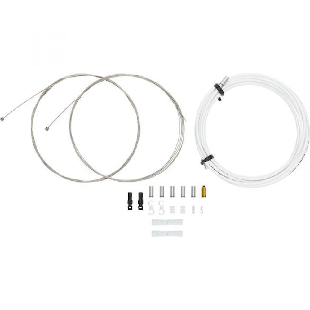 Jagwire Schaltzugset Road & Mountain Sport XL Weiß - Universal für Falträder & Tandems
