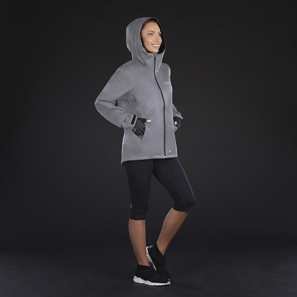 CHIBA Rainjacket Damen - wasserdicht, atmungsaktiv, XXL, hellgrau