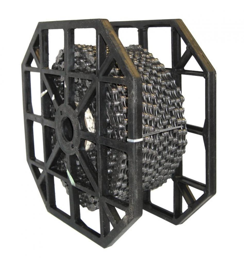 KMC S1 WIDE Singlespeedkette, 50 Meter Rolle 1-fach Fahrradkette auf schwarzer Spule.