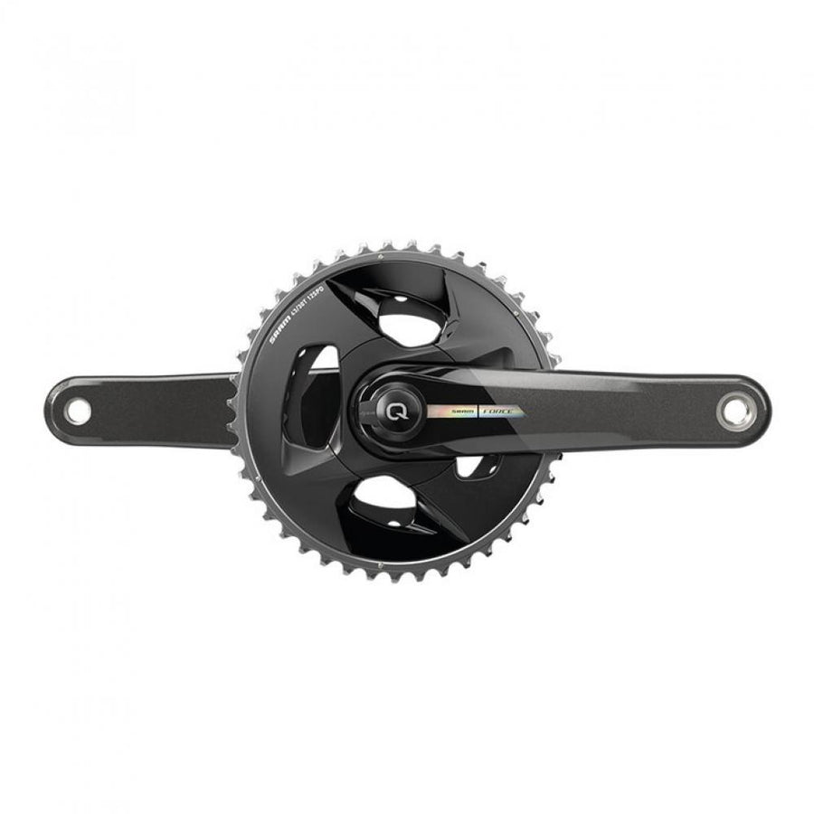 SRAM Quarq Force AXS Wide Kurbelgarnitur 2x12 43-30T mit integriertem Powermeter.