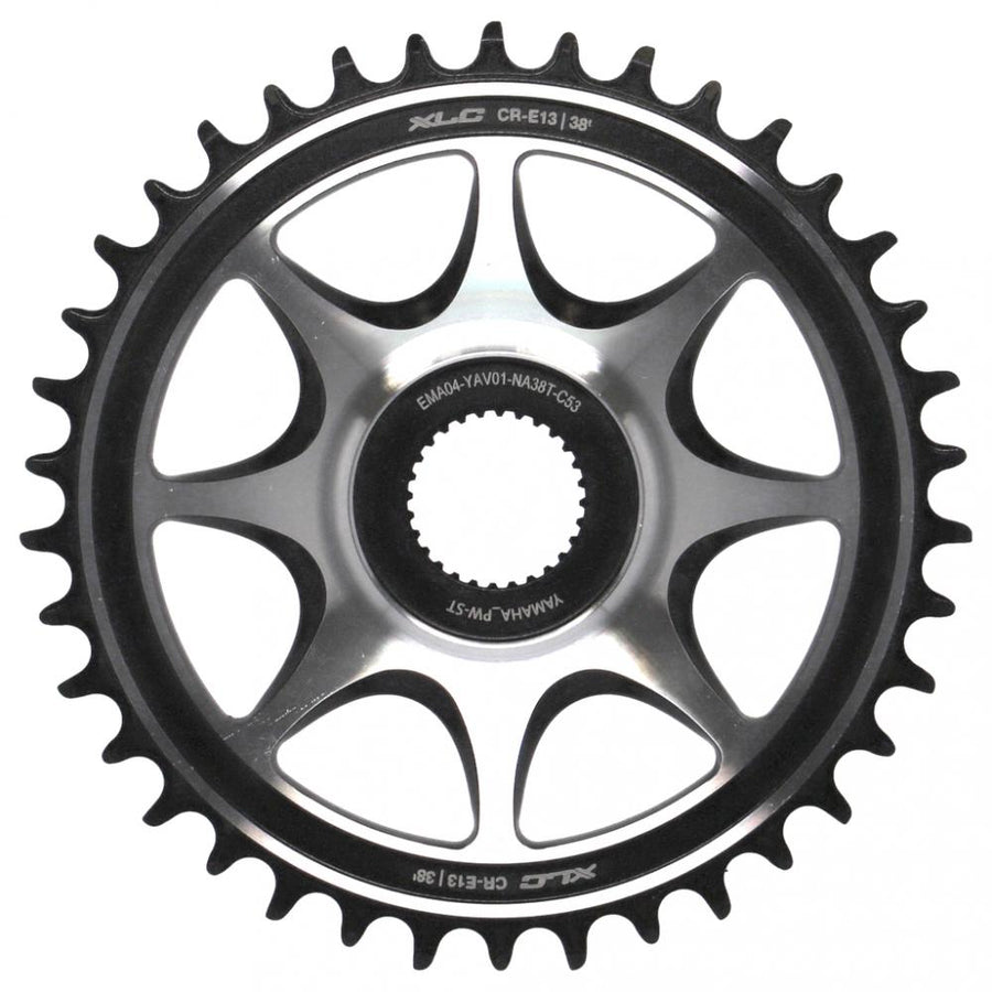 XLC E-Bike Kettenblatt CR-E13 38Z Direct Mount für Yamaha PW-ST, schwarz-silber