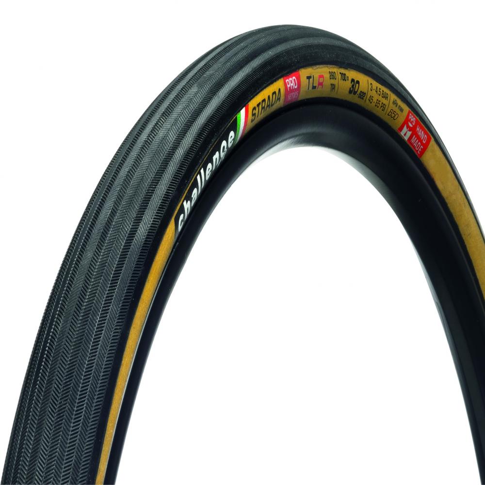 Road-reifen Strada Pro Handmade Tlr 30-622 Schwarz/braun - Schneller Komfort-rennradreifen