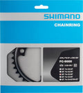 SHIMANO Kettenblatt DURA-ACE FC-9000 38T Schwarz - präziser Antrieb für Rennräder