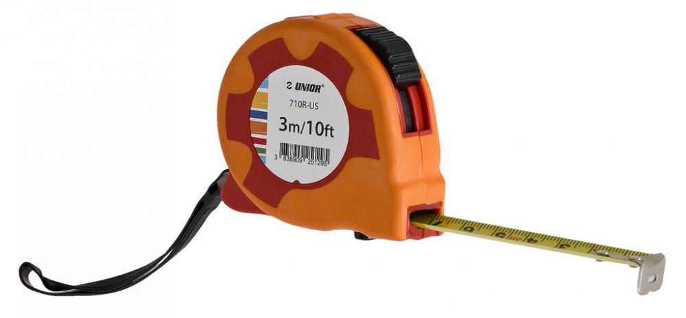 Unior Fahrradzubehör Rollmaßband 710R-US 3m rot - Unbekannt