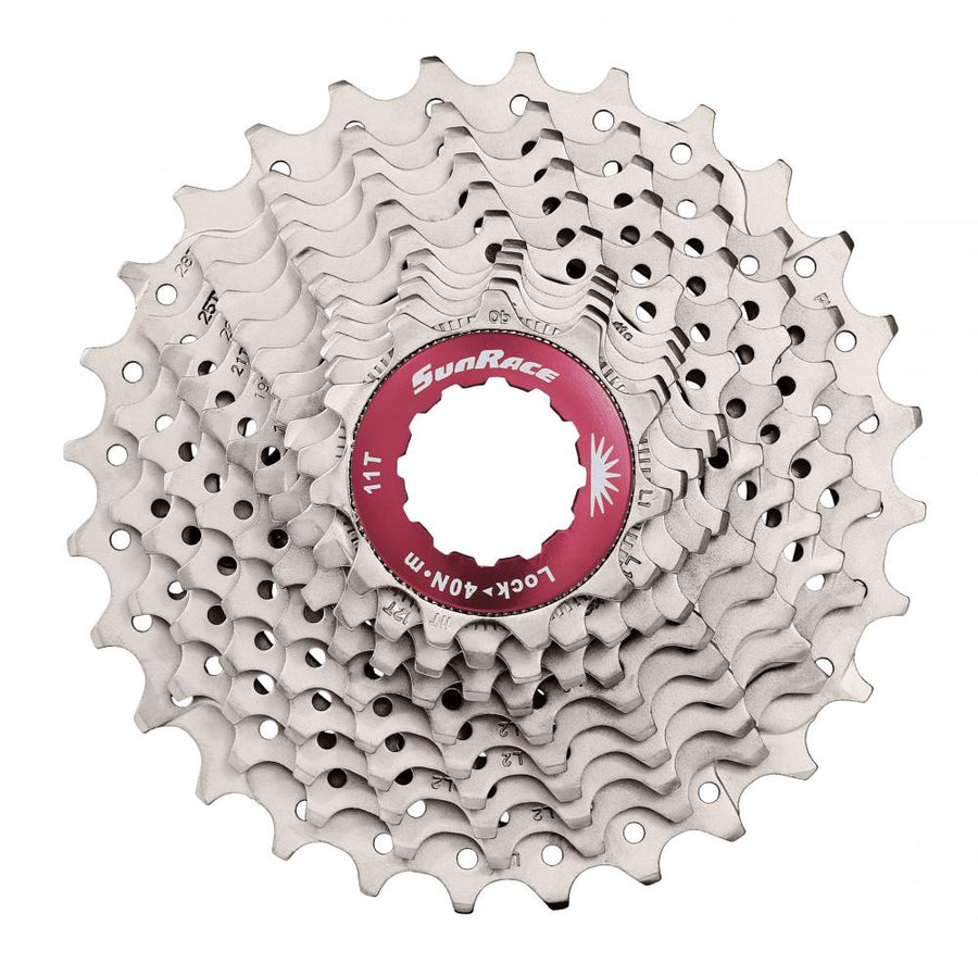 SunRace CSRX1 11-fach Rennrad-Kassette 11-36T, silber. Leichte Kassette mit präziser Schaltperformance.