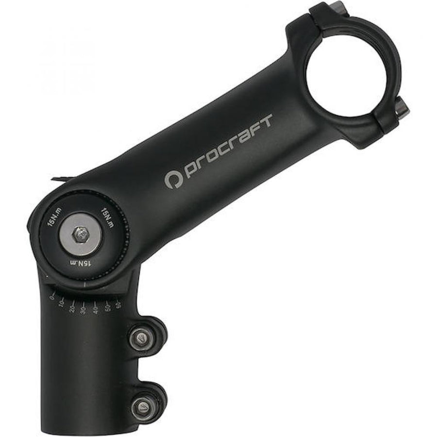 Procraft Vorbau Ahead AL Adjustable 0°-60° / 110 mm, Schwarz - Verstellbar und robust