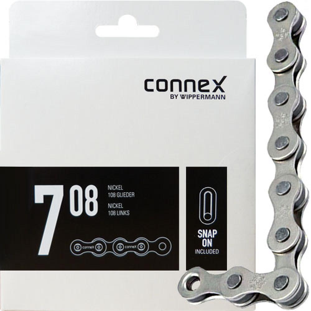 Connex Kette 708 1-fach, Nickel 108 Glieder, silber