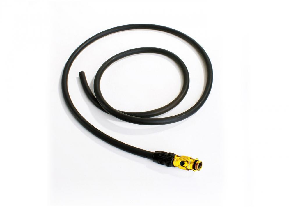 LEZYNE, Pumpen, Zubehör, Ersatzschlauch, mit ABS Flip Thread Chuck Ventil, kompatibel mit allen Pressure Standluftpumpen und MFD Pumpen, Farbe gold-glänzend