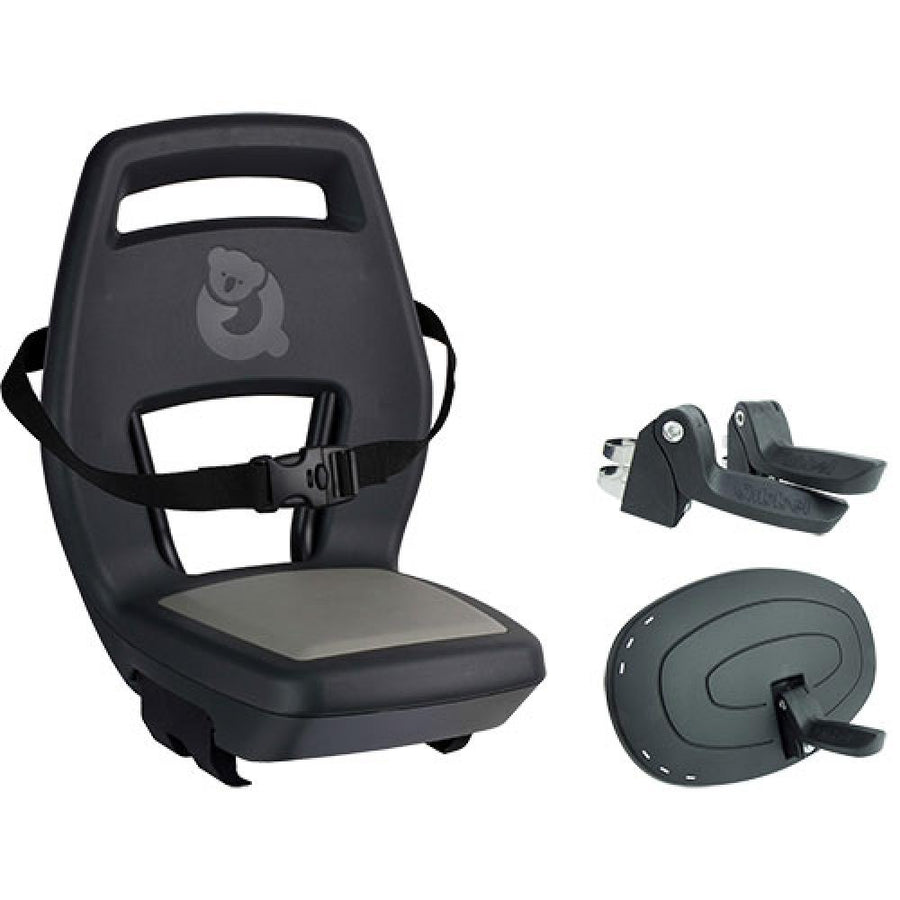 Widek Kindersitz QIBBEL 6+ JUNIOR bis 35 kg schwarz für Gepäckträger inkl. Fußstützen+Schutzplatten