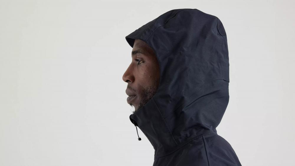 3L HOODED SHELL PARKA BLK XL - Wasserdichte Herren Parka Jacke mit Kapuze