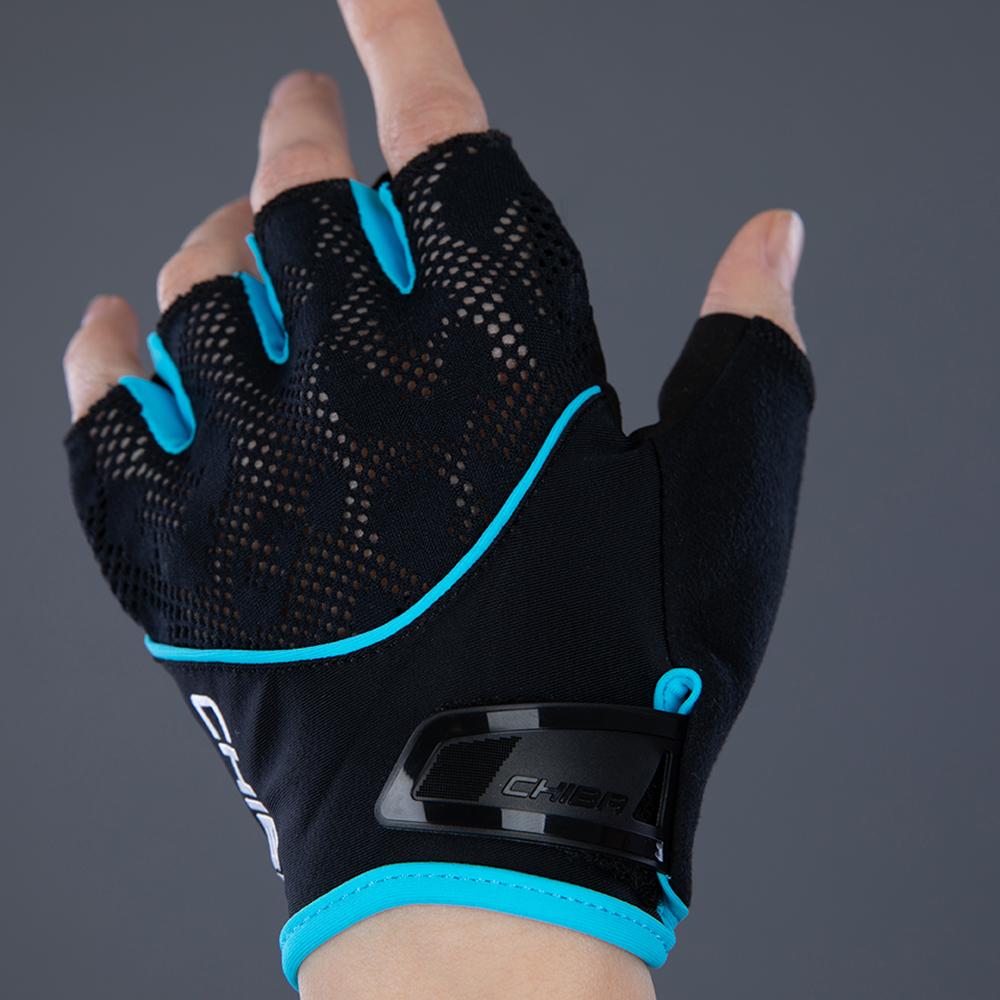 CHIBA Lady Gel - Radhandschuhe Damen XS schwarz/türkis mit Gelpolsterung