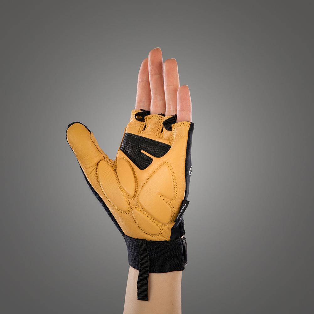CHIBA Argon Kids - Kinder Rollstuhl-Handschuhe XXS schwarz, Gelpolster, Atmungsaktiv