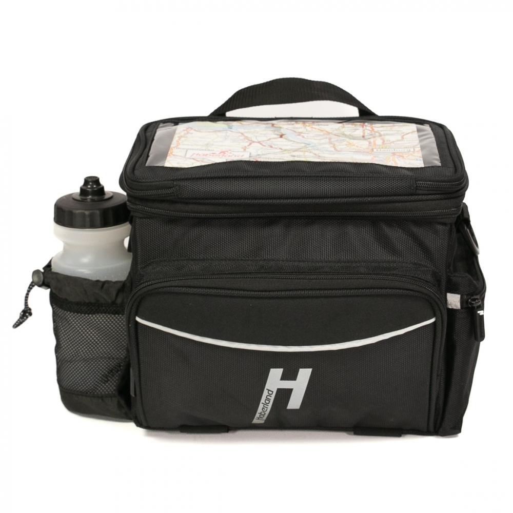 Haberland Lenkertasche 10l Max Plus schwarz - vielseitige Lenkertasche mit KLICKfix