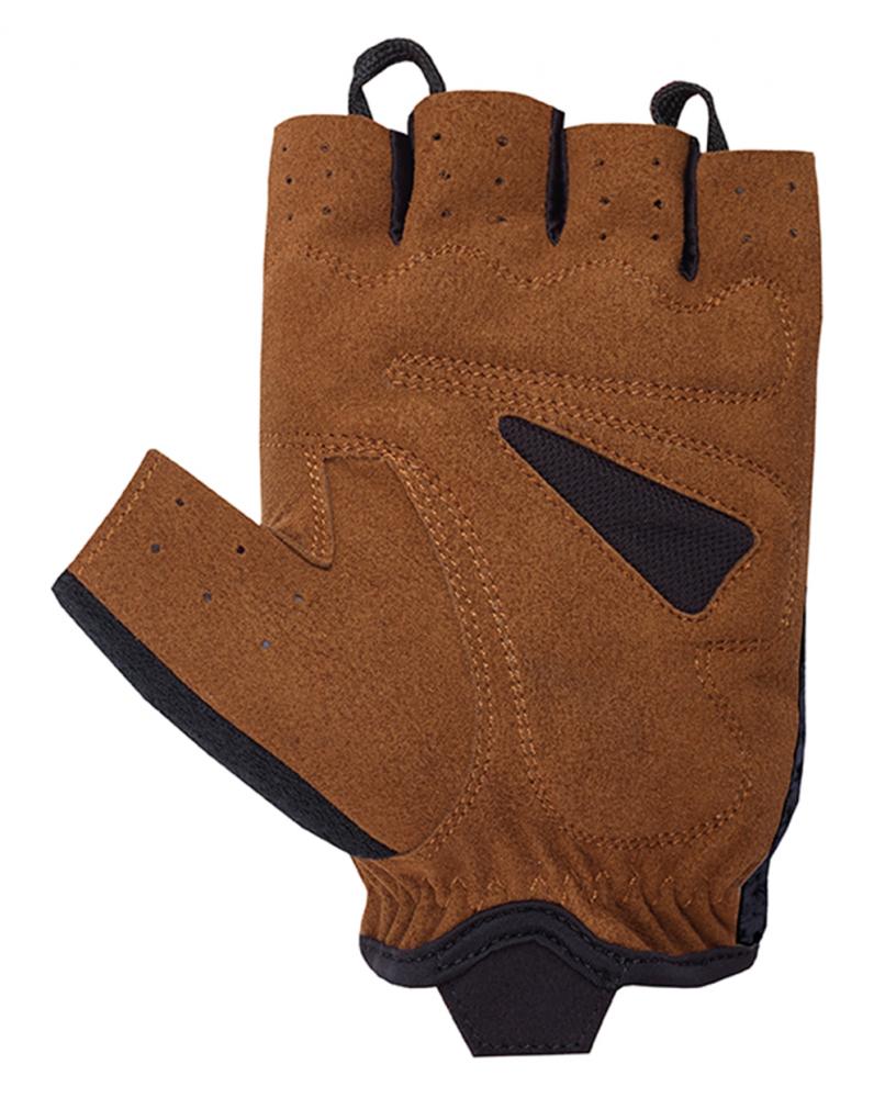 Retro - Radhandschuhe Kurzfinger Schwarz/braun, Größe M, Atmungsaktiv